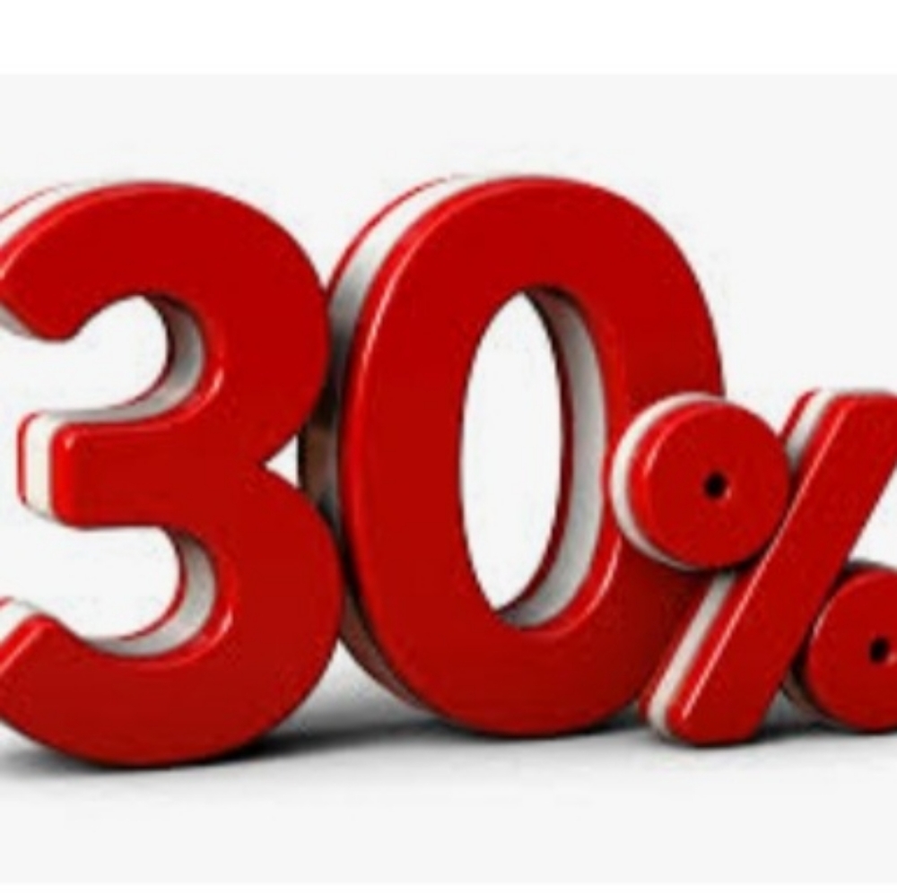 30% off on each item marked with ❤